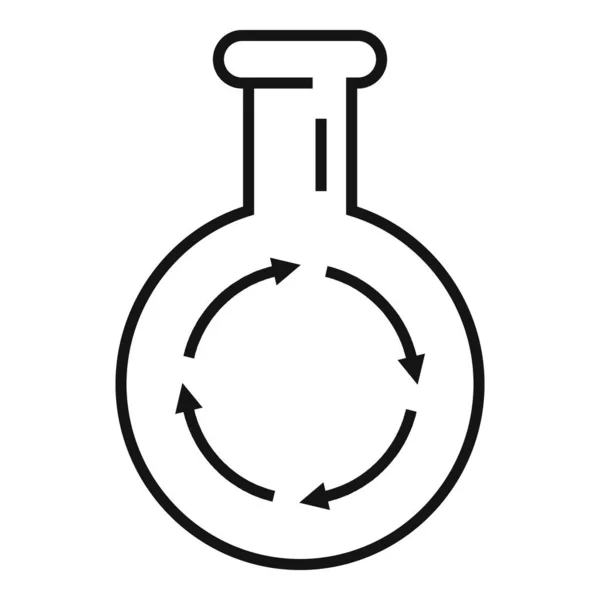 Icône Eco flasque, style contour — Image vectorielle