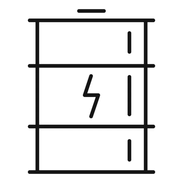 Eco vat energie icoon, omtrek stijl — Stockvector