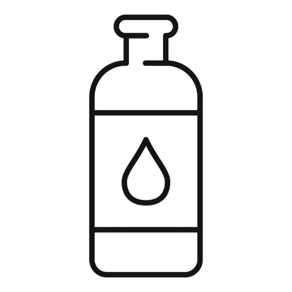 Icône de bouteille Eco, style contour — Image vectorielle