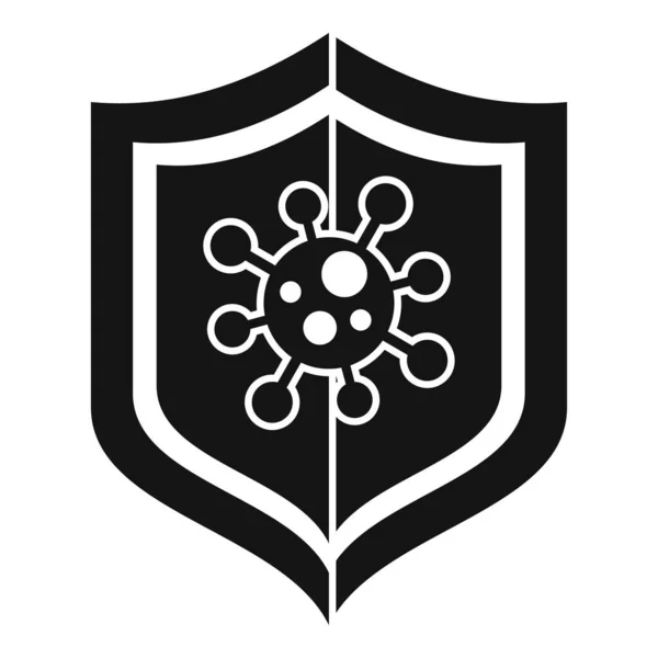 Symbol für Biohazard Shield, einfacher Stil — Stockvektor