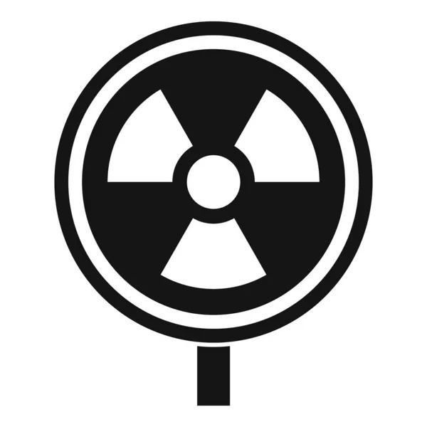 Icono radioactivo de riesgo biológico, estilo simple — Archivo Imágenes Vectoriales
