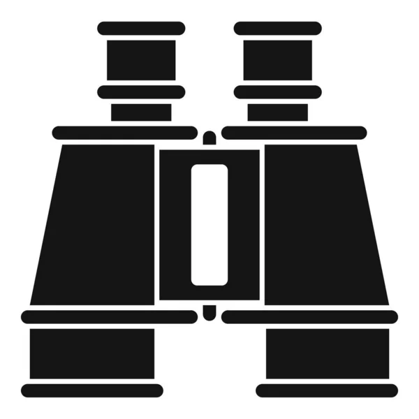 Investigator binoculars icon, simple style — Stock Vector