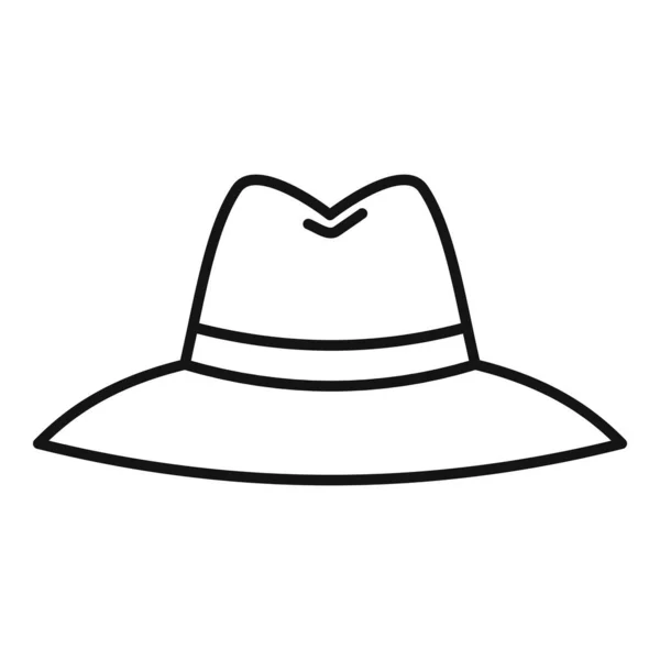 Investigator hat icon, outline style — Stock Vector