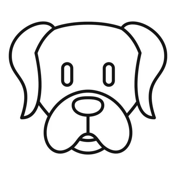 Dog puppy icon, outline style — Stock Vector