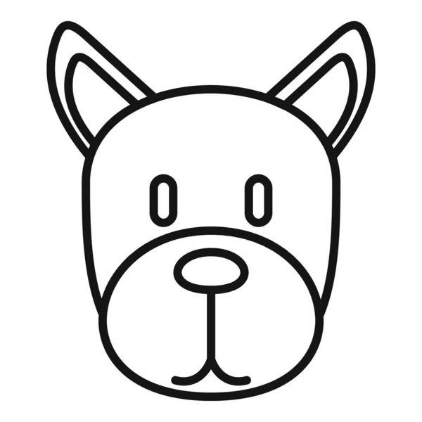 Hundewelpen-Ikone, Outline-Stil — Stockvektor