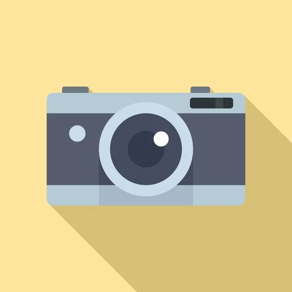 Icône de caméra enquêteur, style plat — Image vectorielle