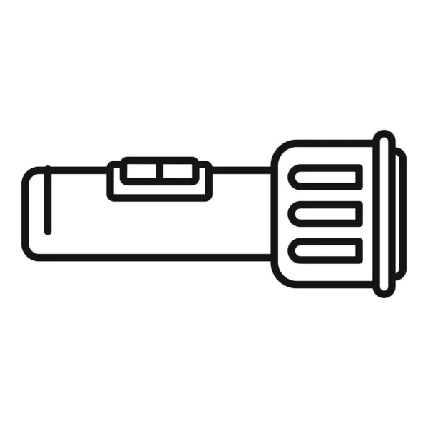 Ermittler Taschenlampe Symbol, Umriss Stil — Stockvektor