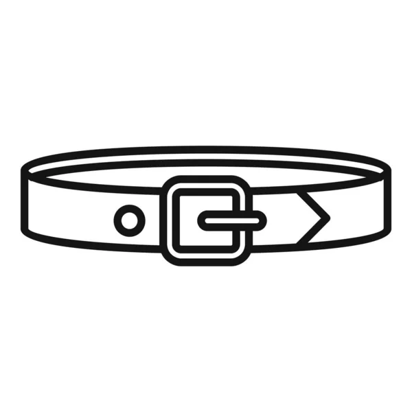 Icona della cintura della testa del cane, stile contorno — Vettoriale Stock