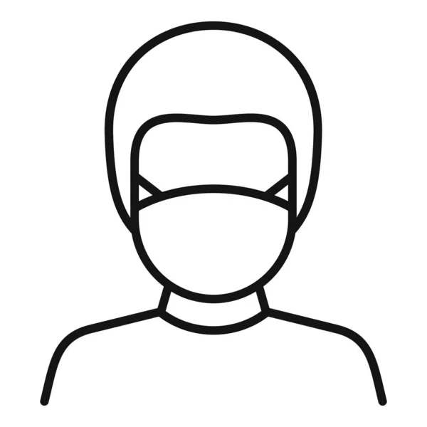 Biohazard laboratorní muž ikona, obrys styl — Stockový vektor