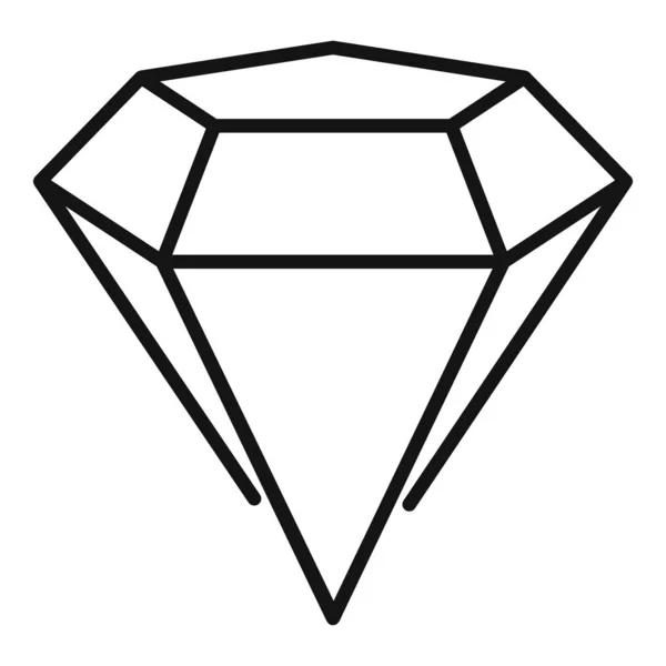 Icono de habilidades de diamante, estilo de esquema — Vector de stock