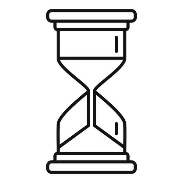 Habilidades de la vida icono reloj de arena, estilo de contorno — Vector de stock