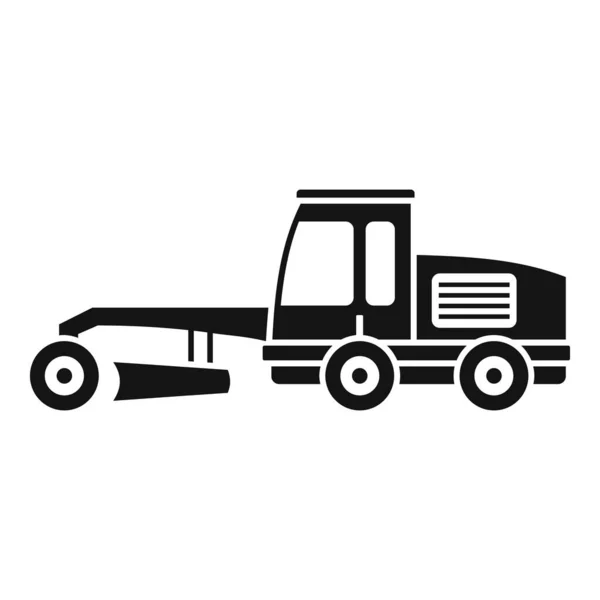 Grader Maschine LKW-Symbol, einfacher Stil — Stockvektor