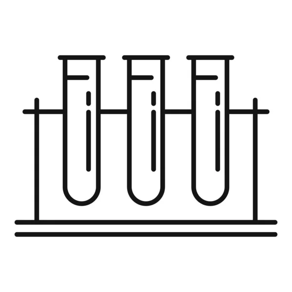 Иконка стенда пробирки для сдачи крови, стиль контура — стоковый вектор