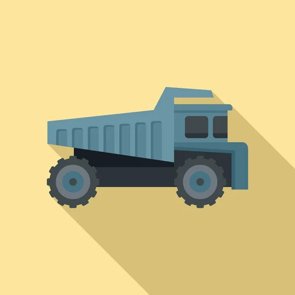 Tipper lorry icon, flat style — Stock Vector