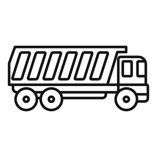 Icono de carga basculante, estilo de contorno — Vector de stock
