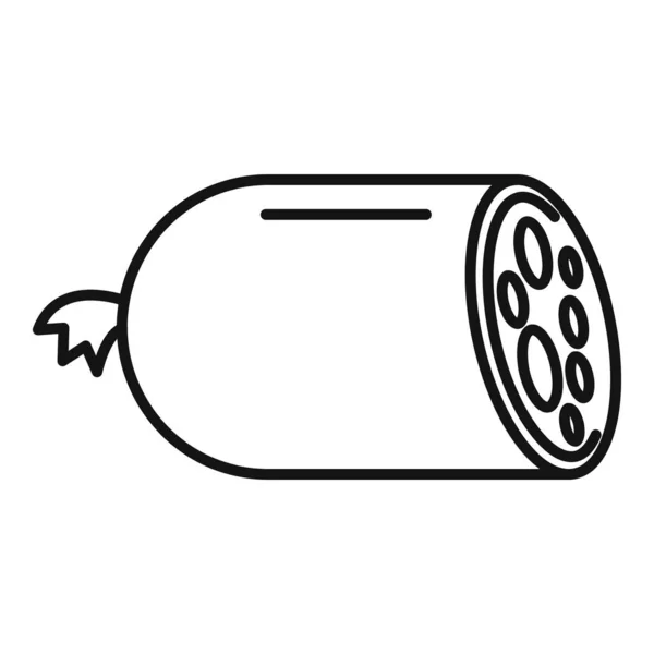 Icône de saucisse au lait, style contour — Image vectorielle