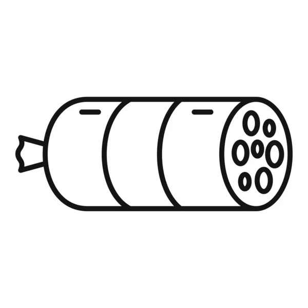 Ícone de salsicha de mercado, estilo esboço —  Vetores de Stock