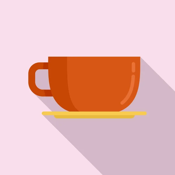 Kahve fincanı simgesi, düz stil. — Stok Vektör