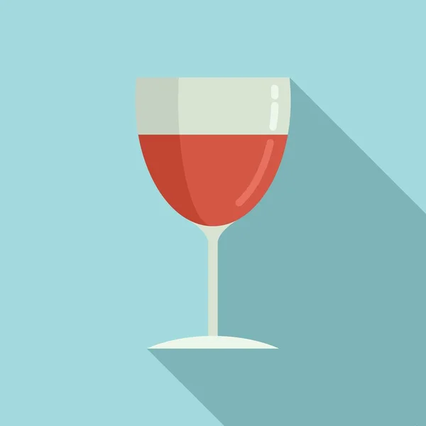 Trinken Weinglas-Ikone, flach — Stockvektor