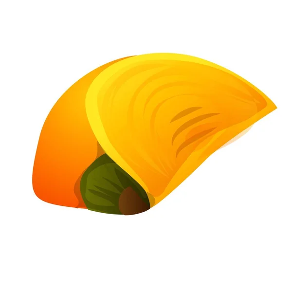 Piece persimmon icon, cartoon style — Stock Vector