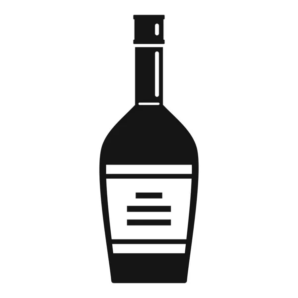 波旁酒瓶图标，简约风格 — 图库矢量图片