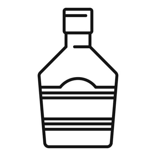 Icono de la bebida botella camarero, estilo contorno — Archivo Imágenes Vectoriales