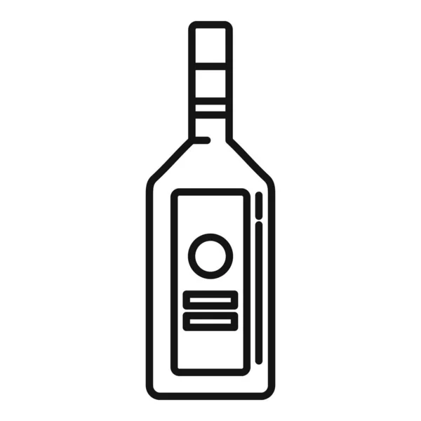 Beber vodka icono de la botella, el estilo del esquema — Archivo Imágenes Vectoriales