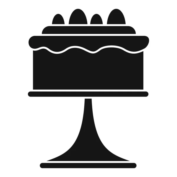 Icône gâteau de mariage, style simple — Image vectorielle