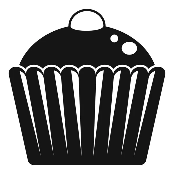 Färsk muffinsikon, enkel stil — Stock vektor