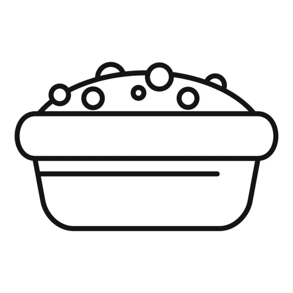 Icône gâteau pomme, style contour — Image vectorielle