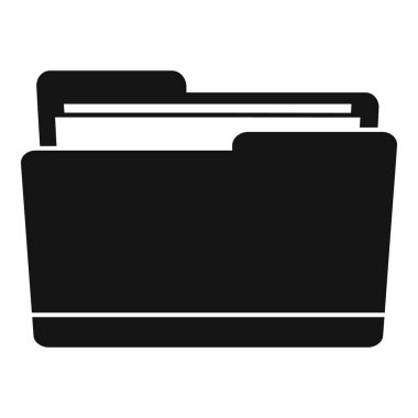 Notary folder icon, simple style vector