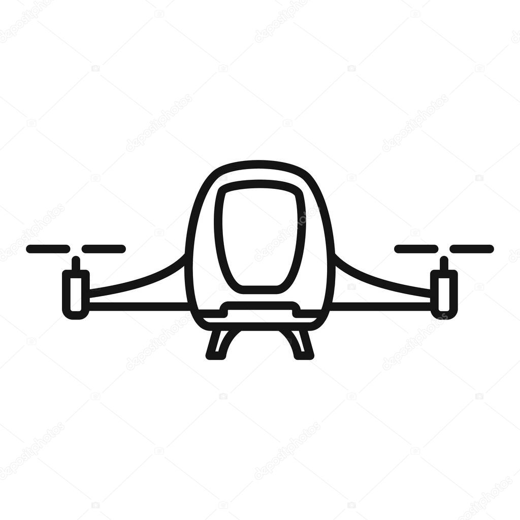 Traffic air taxi icon, outline style