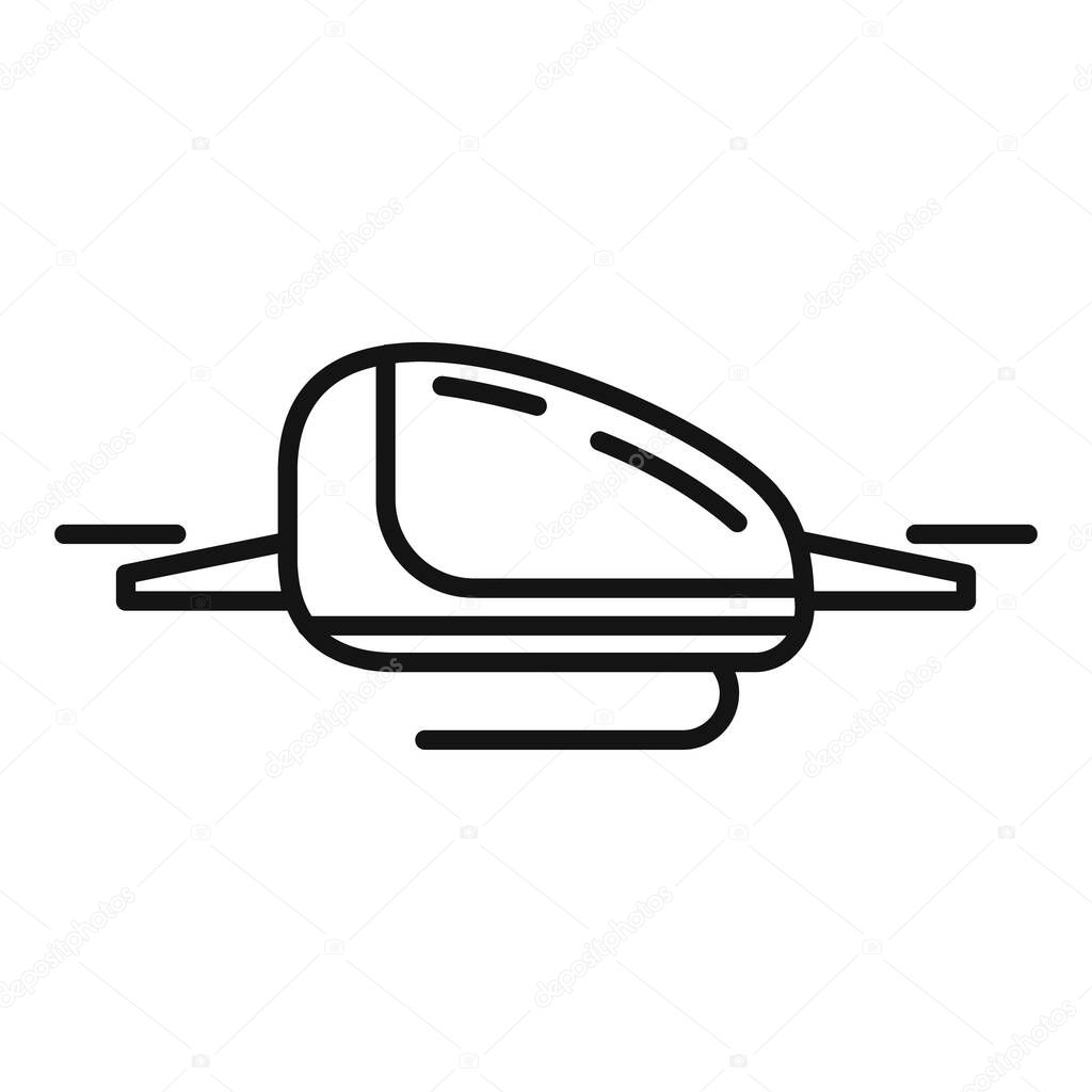 Automated air taxi icon, outline style