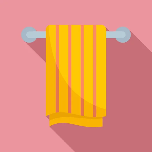 Pipe toalla calentada icono del carril, de estilo plano — Vector de stock