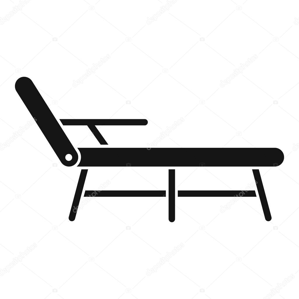 Deck chair icon, simple style