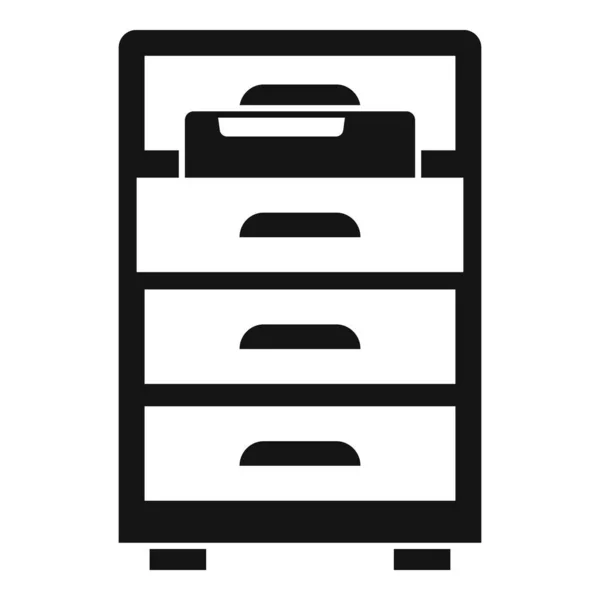 Drawer folder documents icon, simple style — Stock Vector