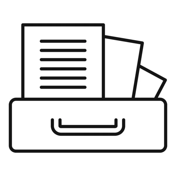 Ícone de documentos de armazenamento, estilo de esboço — Vetor de Stock