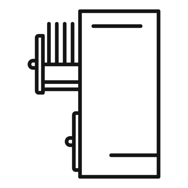 Schublade Speicherdokumente Symbol, Umriss Stil — Stockvektor