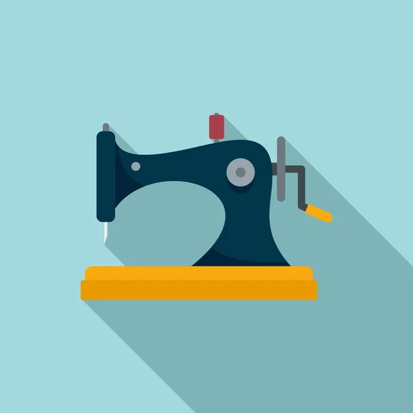 Icono de máquina de coser vieja, estilo plano — Archivo Imágenes Vectoriales