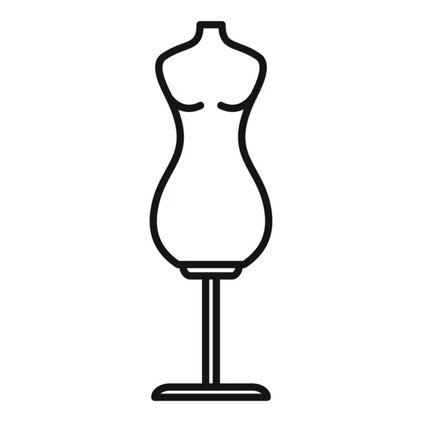 Icône de mannequin textile, style contour — Image vectorielle