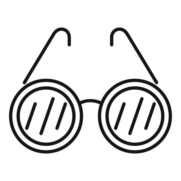 包括的な眼鏡アイコン、アウトラインスタイル — ストックベクタ