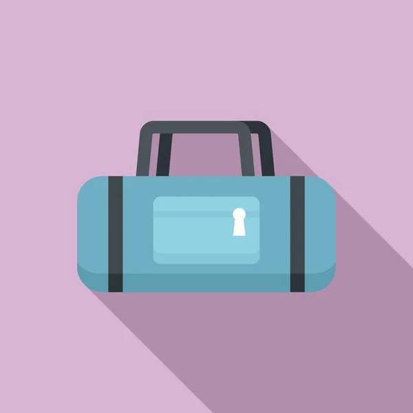Spor çantası simgesi, düz stil — Stok Vektör