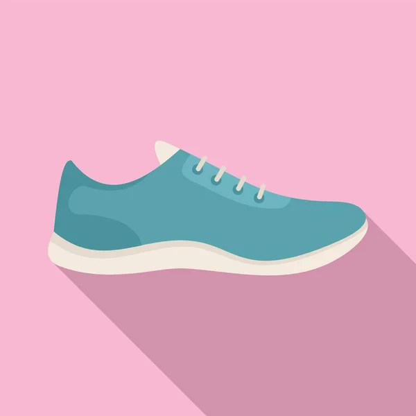 Icono de zapato deportivo, estilo plano — Vector de stock