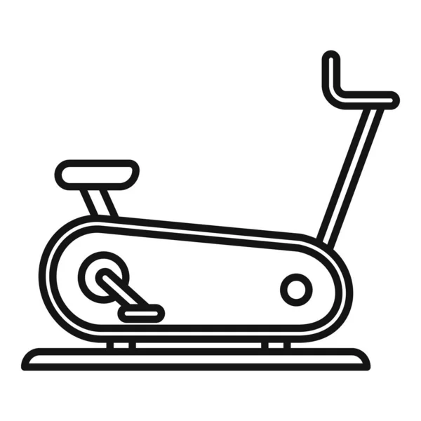 Exercise bike icon, outline style — Stock Vector