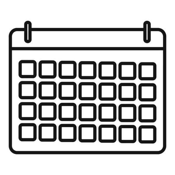 Persoonlijke trainer kalender icoon, schema stijl — Stockvector