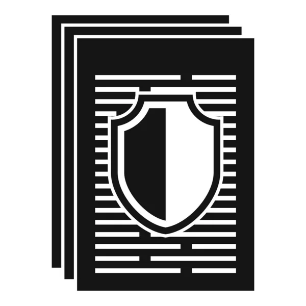 Ícone de informações pessoais protegidas, estilo simples —  Vetores de Stock