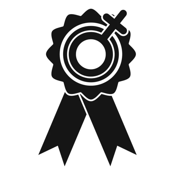 Icono de emblema de mujer de empoderamiento, estilo simple — Archivo Imágenes Vectoriales