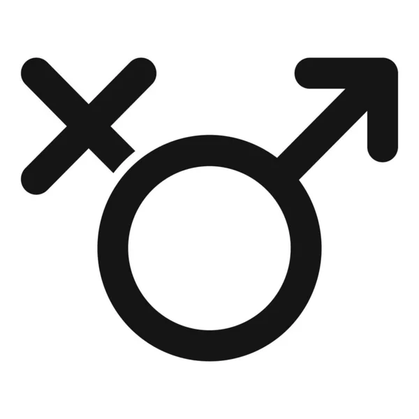 Icono de empoderamiento de género, estilo simple — Archivo Imágenes Vectoriales