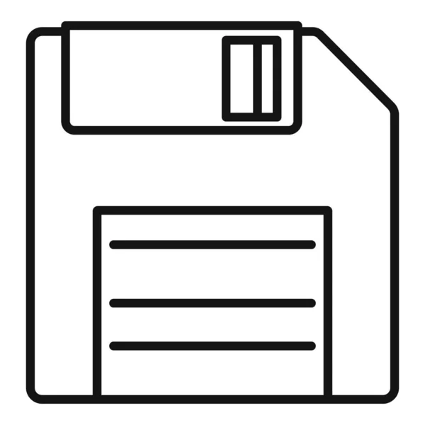 Ikona diskety, styl osnovy — Stockový vektor