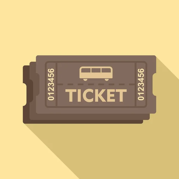 Ikona lístku Card bus, plochý styl — Stockový vektor